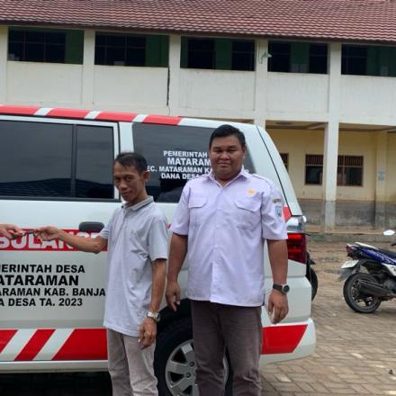 Siap Melayani Kesehatan Masyarakat Ambulance Desa Mataraman telah tiba di Desa